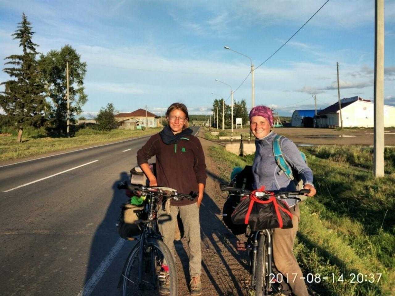 Встреча с туристом на велосипеде