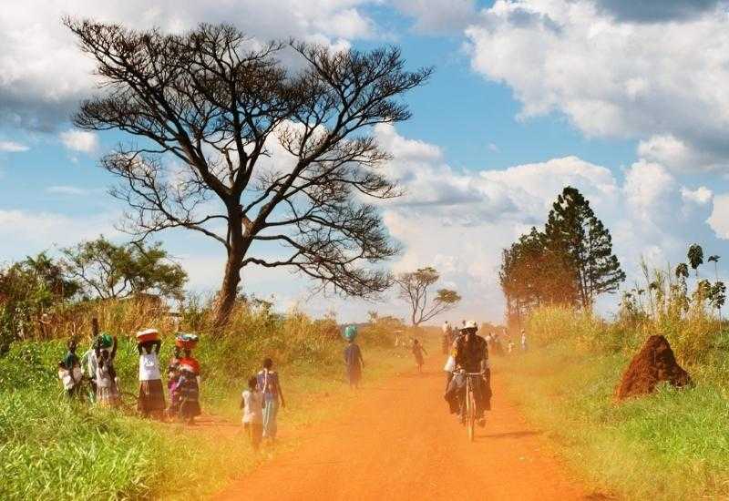Жители деревни в стране Угандо, Африка
