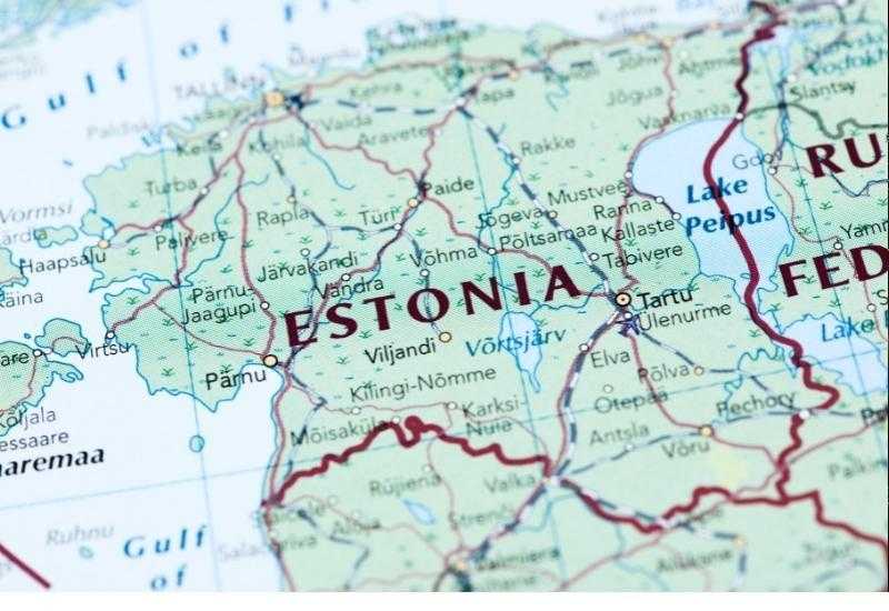 Эстония на карте