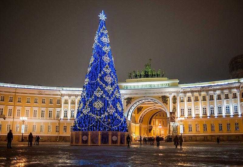 Дворцовая площадь Санкт-Петербург Новый год Россия
