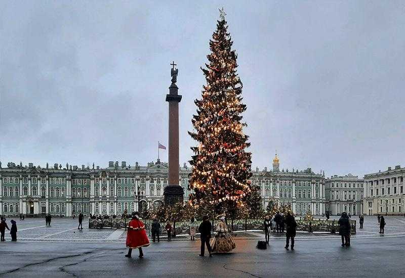 Дворцовая площадь Санкт-Петербург Новый год
