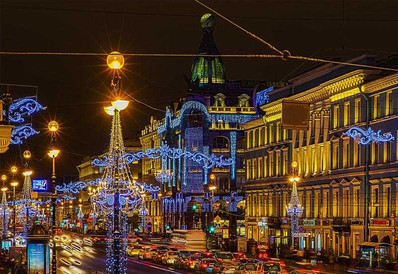 Зима Новый год Невский проспект Санкт-Петербург