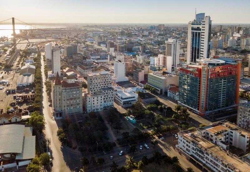 Вид с неба на Мапуту, столицу Мозамбика, Африка